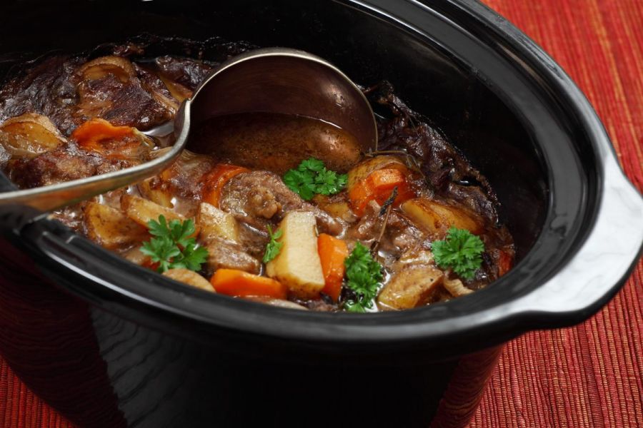 Irish stew in a slow cooker.